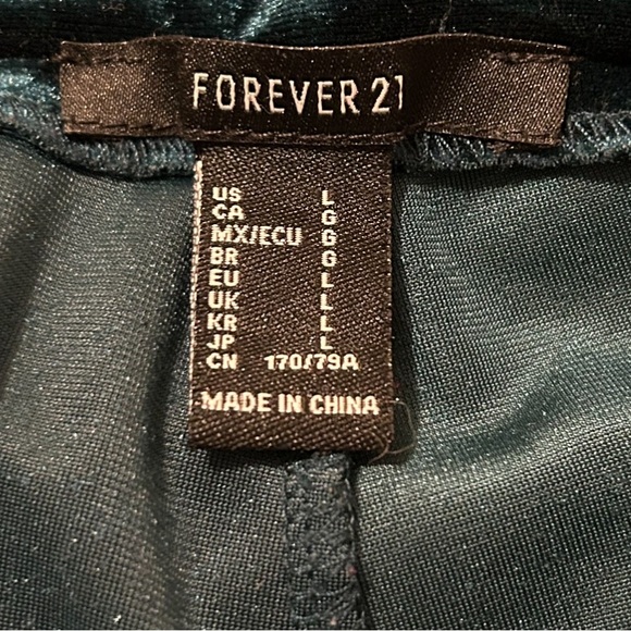 NWOT Green Velvet High Waist Wide Leg Pants L - Picture 10 of 12